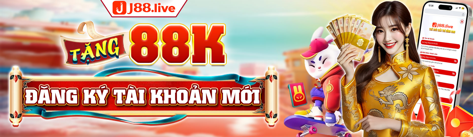 Tặng 88k đăng ký tài khoản mới